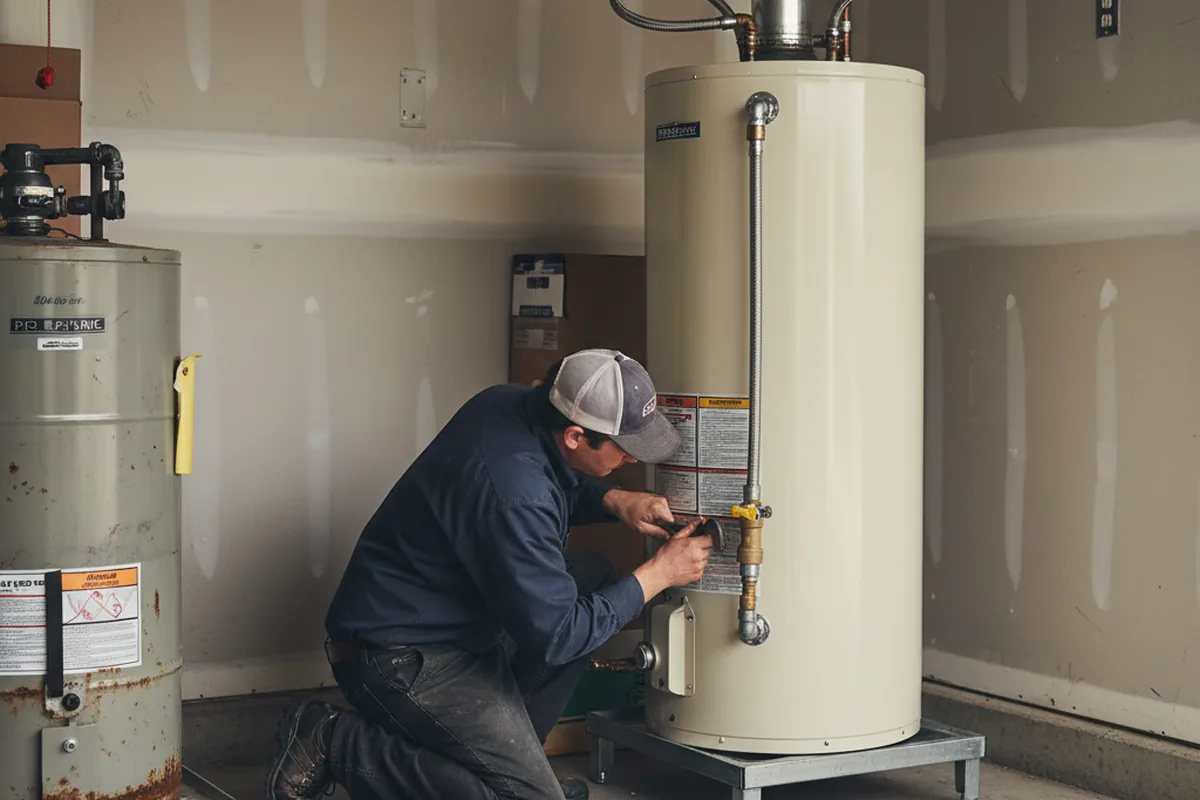 Water heater and shutoff valve replacement in Cameron